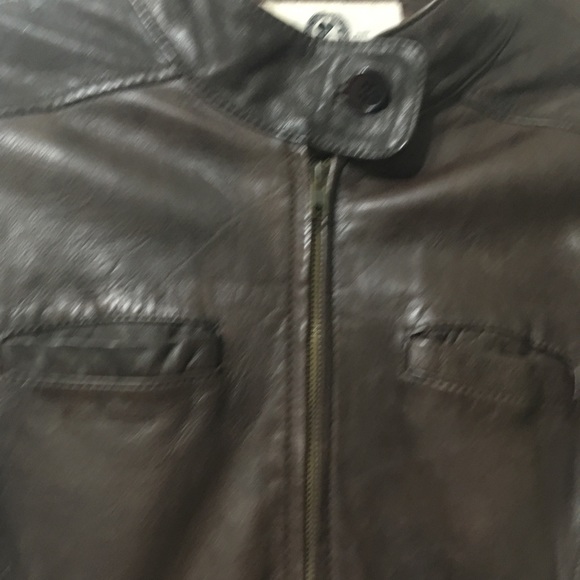 NWOT - Lucky Brand Genuine Leather Bomber  XL - Picture 3 of 5